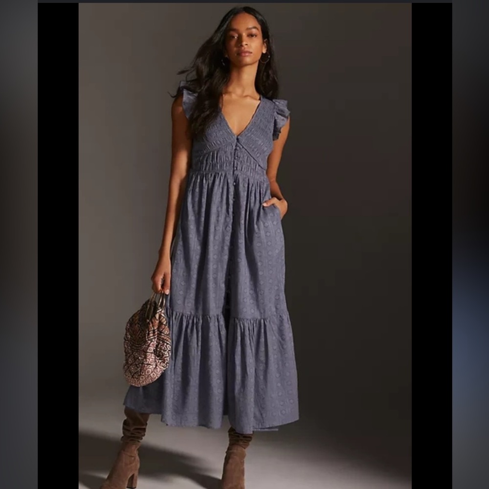 By Anthropologie The Peregrine Midi Dress